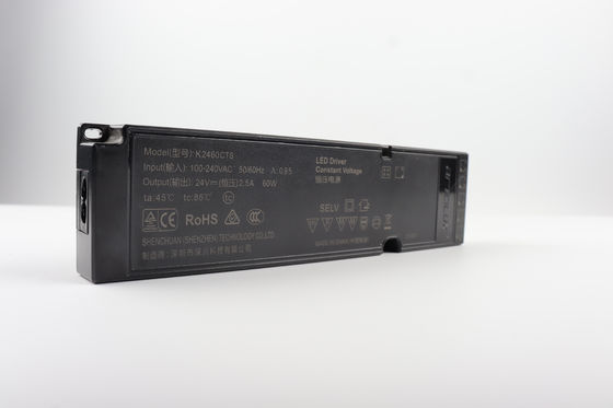 60W 24V Ultra Thin Constant Voltage مصدر الطاقة LED Driver للتبديل